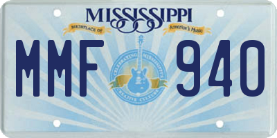 MS license plate MMF940
