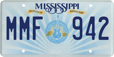 MS license plate MMF942