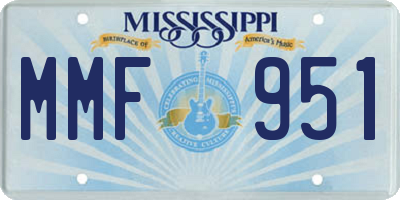 MS license plate MMF951
