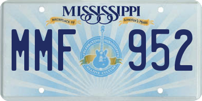 MS license plate MMF952