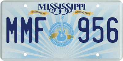 MS license plate MMF956