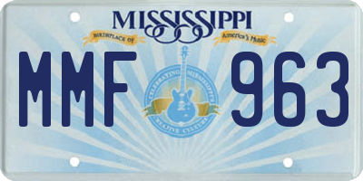 MS license plate MMF963