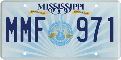 MS license plate MMF971