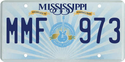 MS license plate MMF973