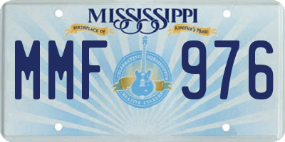 MS license plate MMF976