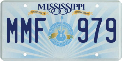 MS license plate MMF979