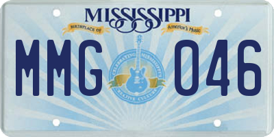 MS license plate MMG046