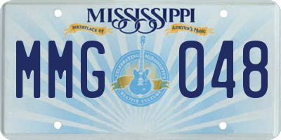 MS license plate MMG048