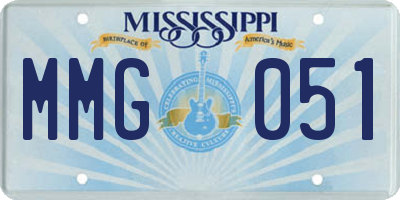 MS license plate MMG051