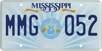 MS license plate MMG052
