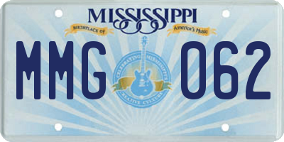 MS license plate MMG062