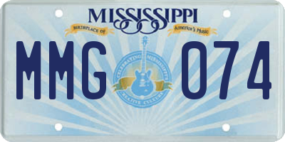MS license plate MMG074