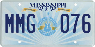 MS license plate MMG076