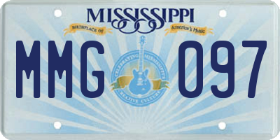 MS license plate MMG097