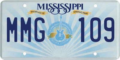 MS license plate MMG109