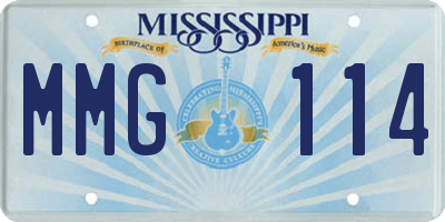 MS license plate MMG114