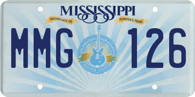 MS license plate MMG126