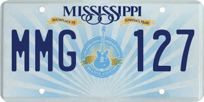 MS license plate MMG127