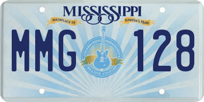 MS license plate MMG128