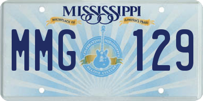 MS license plate MMG129