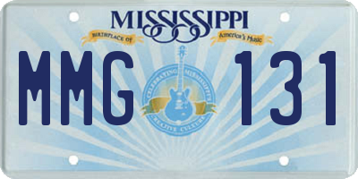 MS license plate MMG131