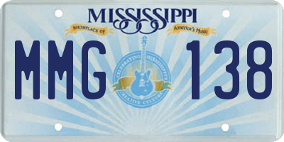 MS license plate MMG138