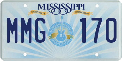 MS license plate MMG170