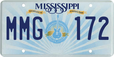 MS license plate MMG172