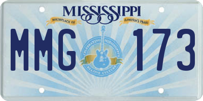 MS license plate MMG173