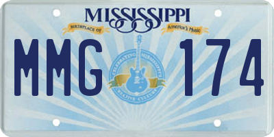 MS license plate MMG174