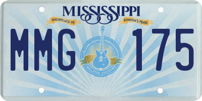 MS license plate MMG175