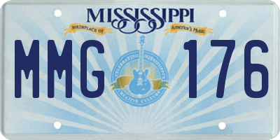 MS license plate MMG176