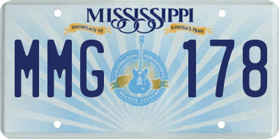 MS license plate MMG178