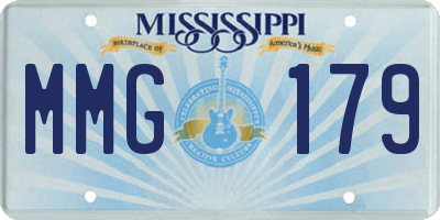 MS license plate MMG179