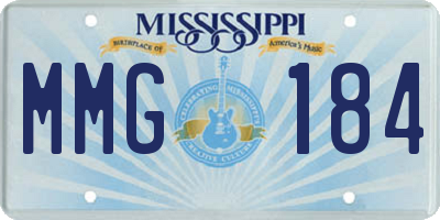 MS license plate MMG184