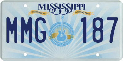 MS license plate MMG187