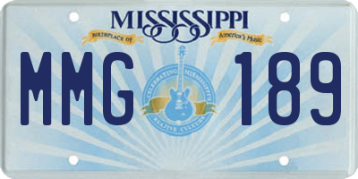MS license plate MMG189