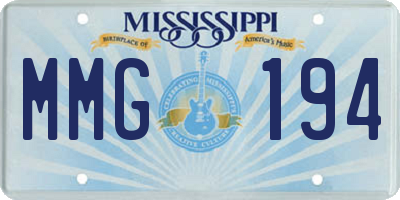 MS license plate MMG194