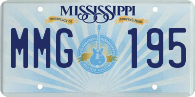 MS license plate MMG195