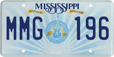 MS license plate MMG196