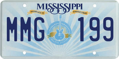 MS license plate MMG199