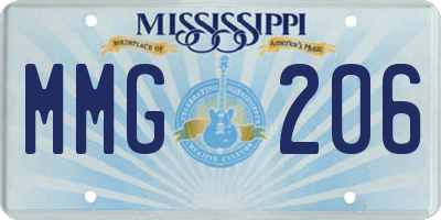 MS license plate MMG206