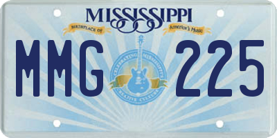 MS license plate MMG225