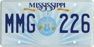MS license plate MMG226