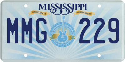 MS license plate MMG229