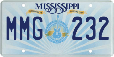 MS license plate MMG232