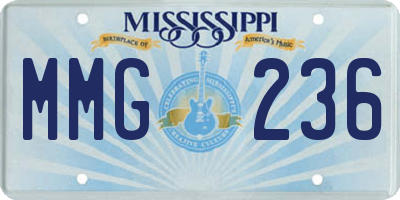 MS license plate MMG236