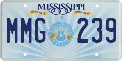 MS license plate MMG239