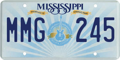 MS license plate MMG245