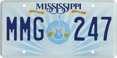 MS license plate MMG247